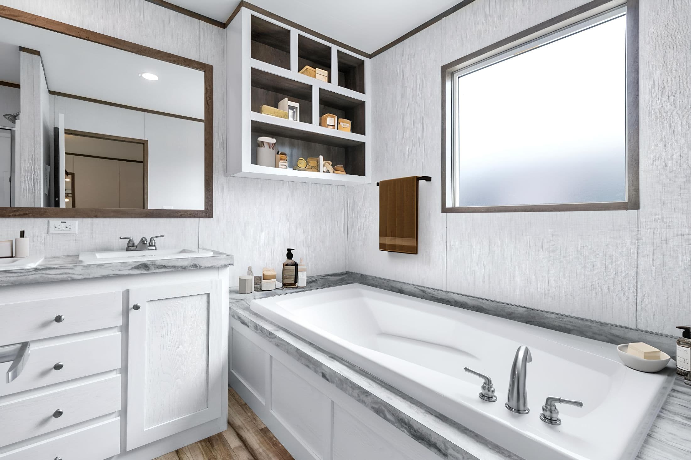 The cypress  bathroom home features